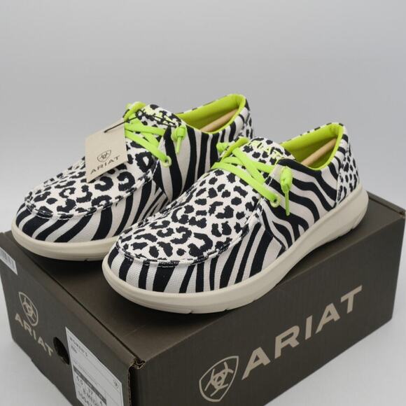 Ariat Shoes - NEW Ariat Women's 6.5 Hilo Mocs Black White Animal Slip On Shoes